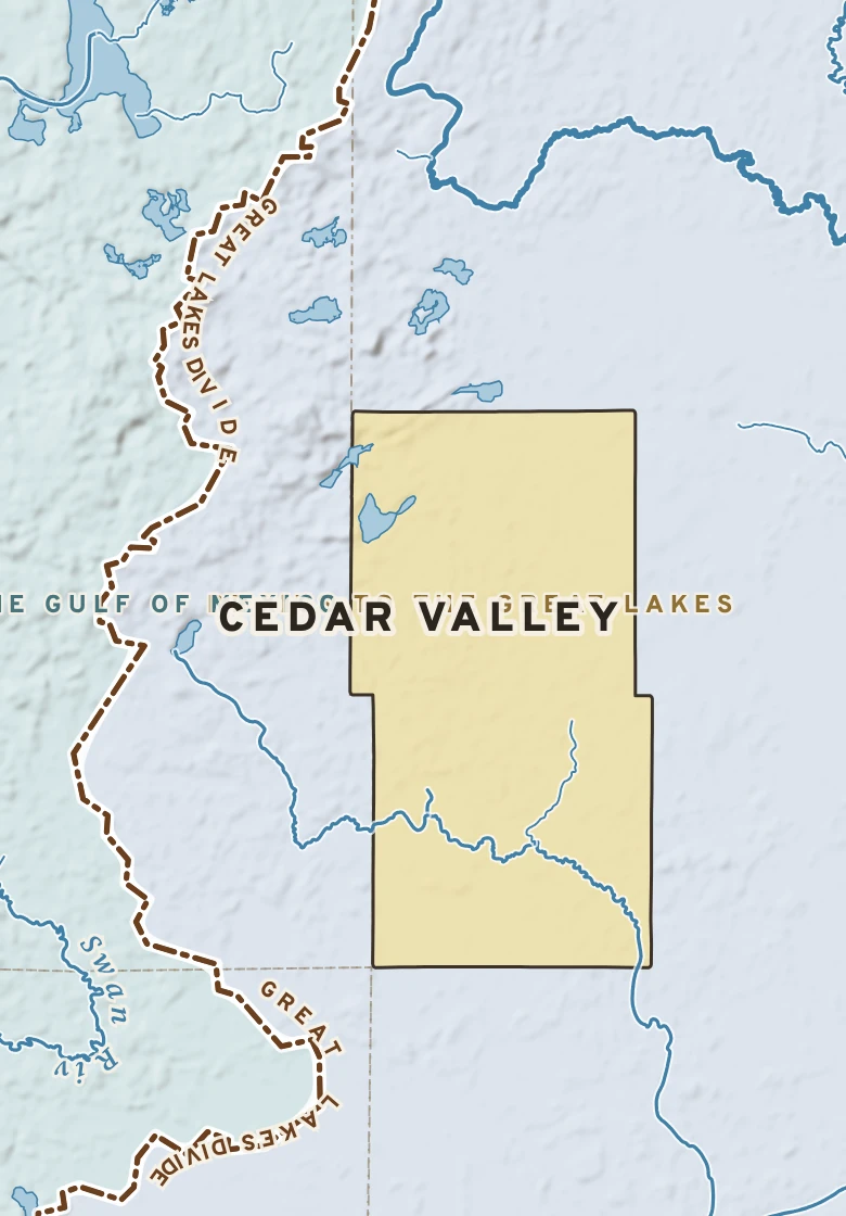 Atlas plate of Cedar Valley, Minnesota.