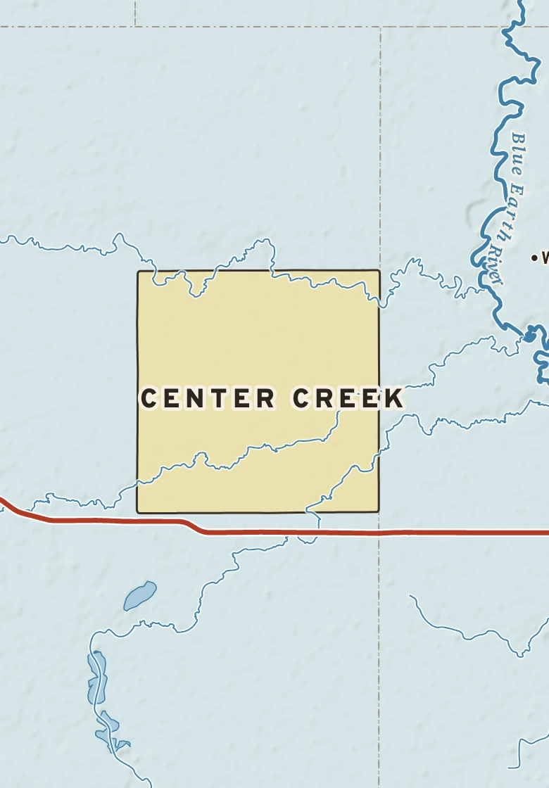 Atlas plate of Center Creek, Minnesota.