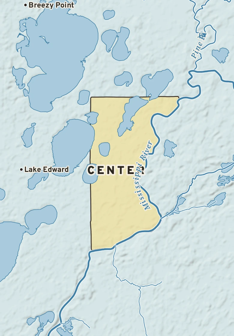 Atlas plate of Center, Minnesota.