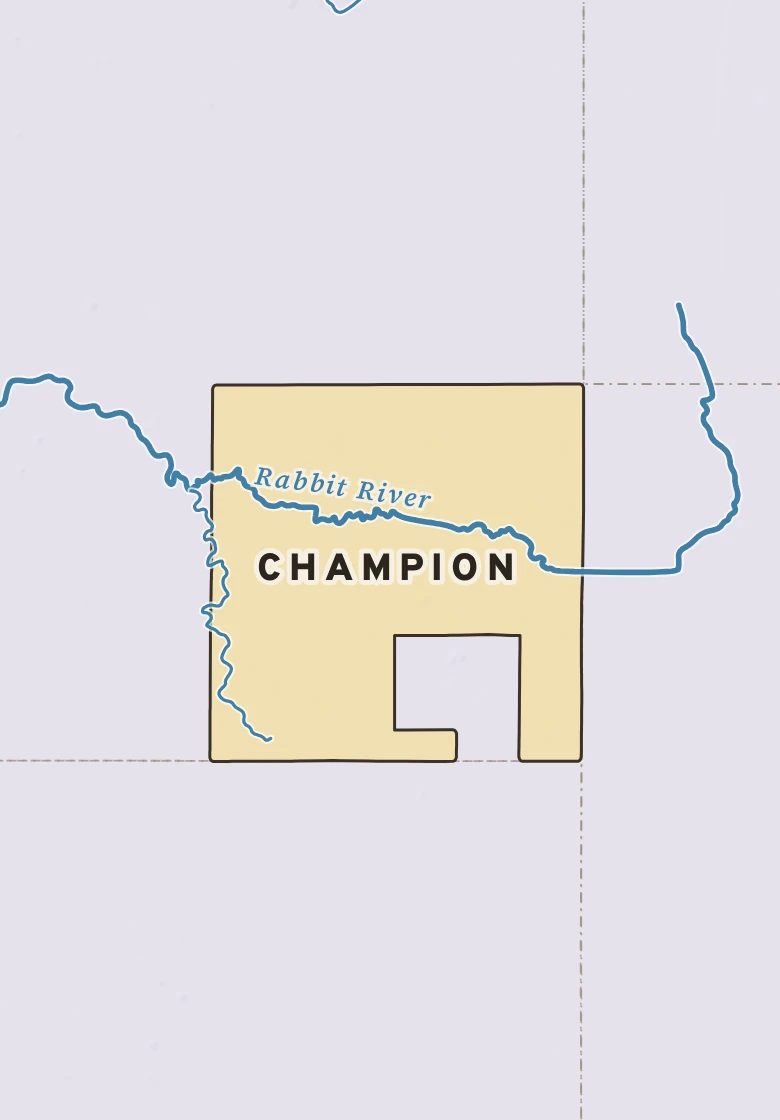 Atlas plate of Champion, Minnesota.