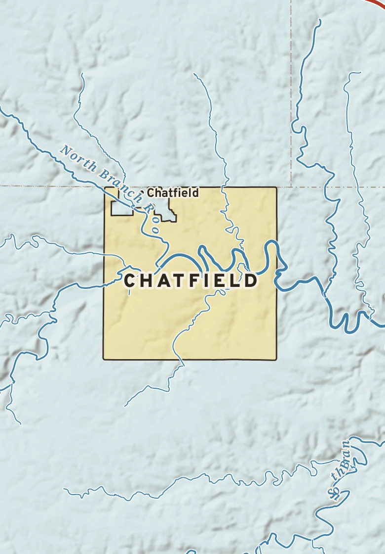 Atlas plate of Chatfield, Minnesota.