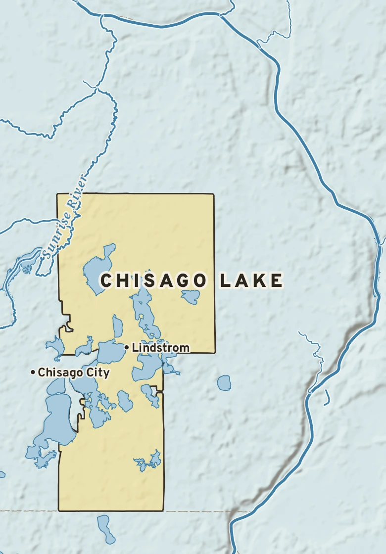 Atlas plate of Chisago Lake, Minnesota.