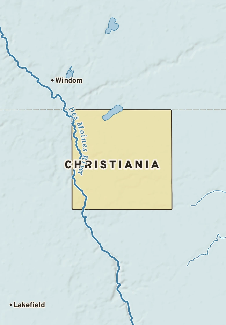 Atlas plate of Christiania, Minnesota.