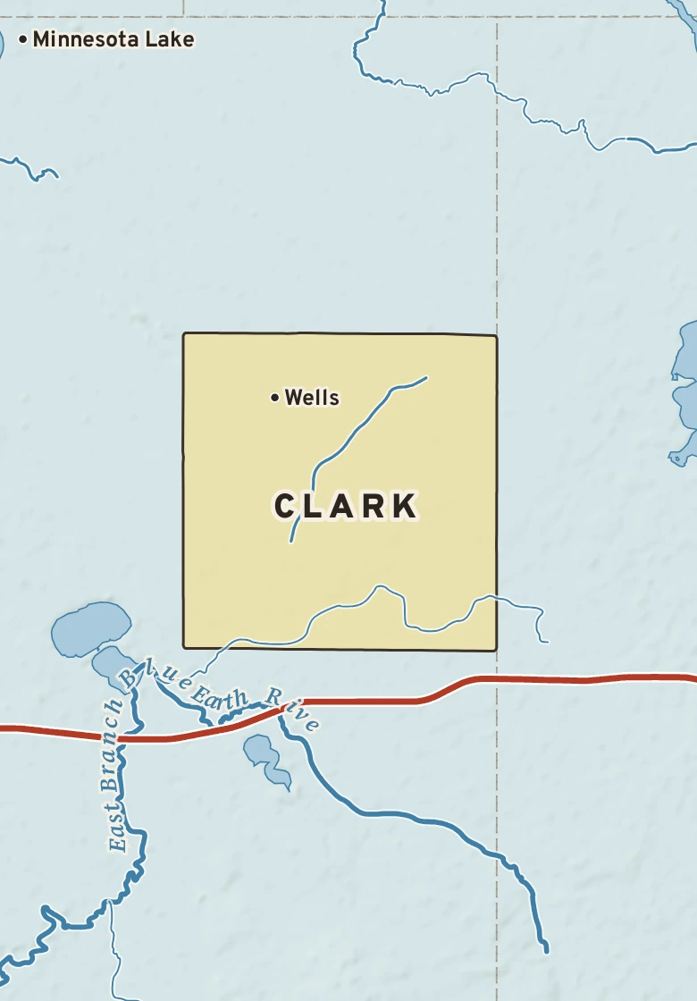 Atlas plate of Clark, Minnesota.
