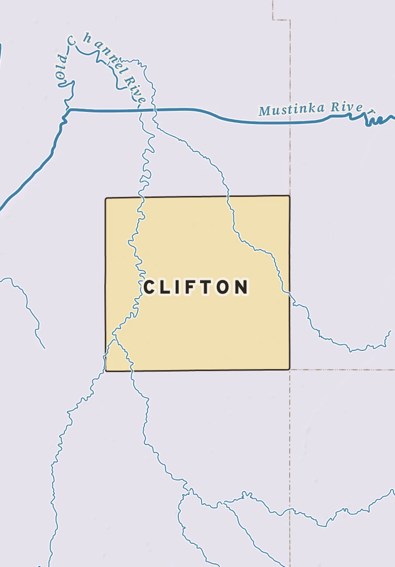 Atlas plate of Clifton, Minnesota.