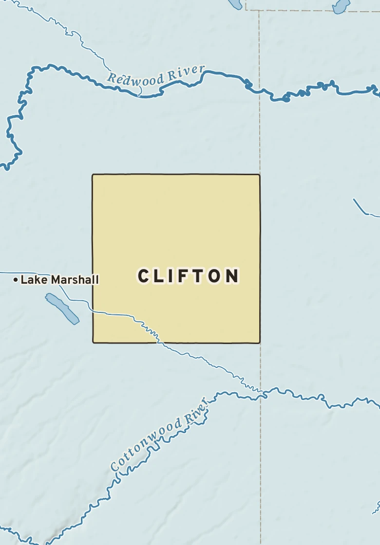 Atlas plate of Clifton, Minnesota.