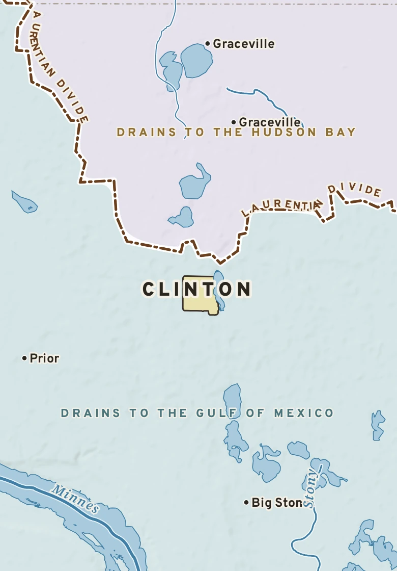 Atlas plate of Clinton, Minnesota.