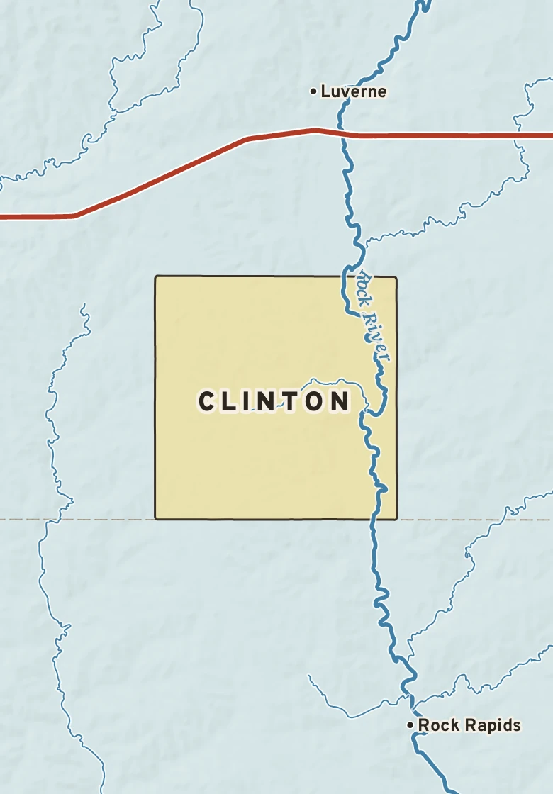 Atlas plate of Clinton, Minnesota.