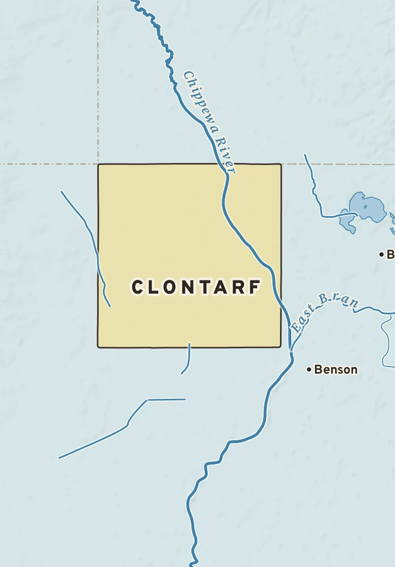 Atlas plate of Clontarf, Minnesota.