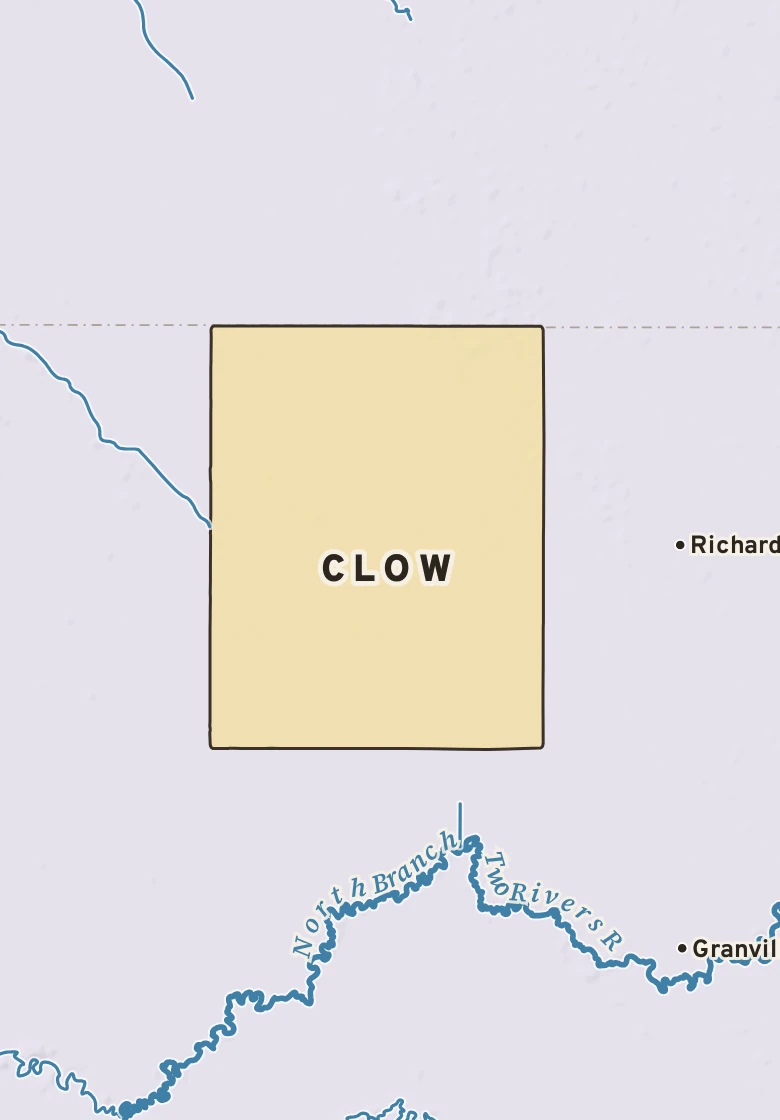 Atlas plate of Clow, Minnesota.