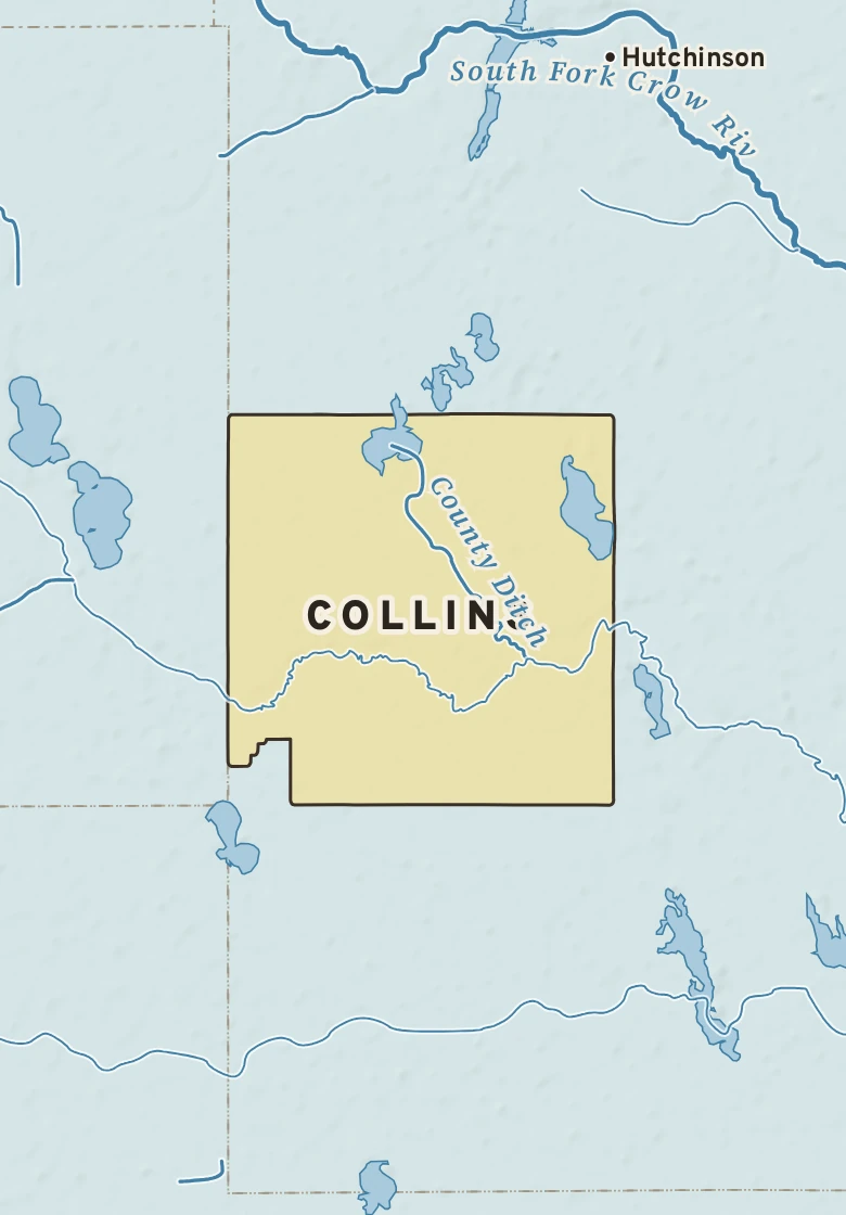 Atlas plate of Collins, Minnesota.