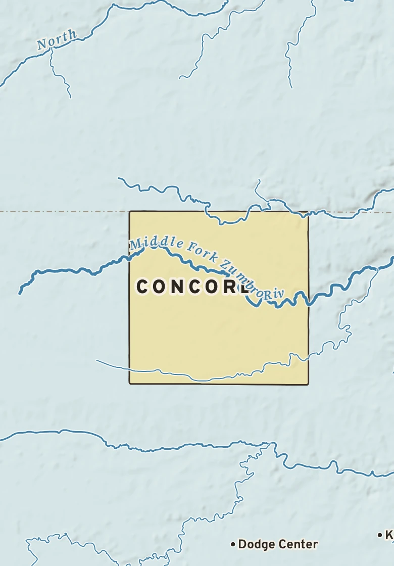 Atlas plate of Concord, Minnesota.