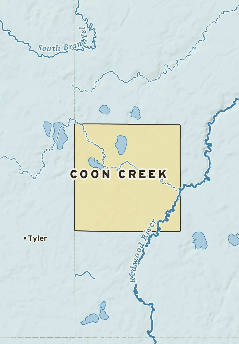 Atlas plate of Coon Creek, Minnesota.