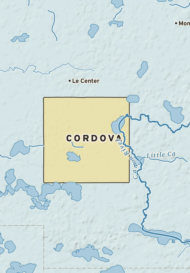 Atlas plate of Cordova, Minnesota.
