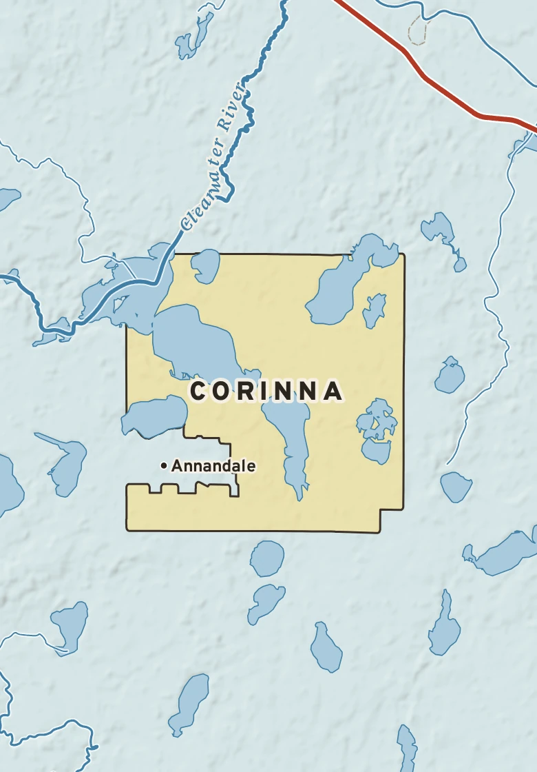 Atlas plate of Corinna, Minnesota.