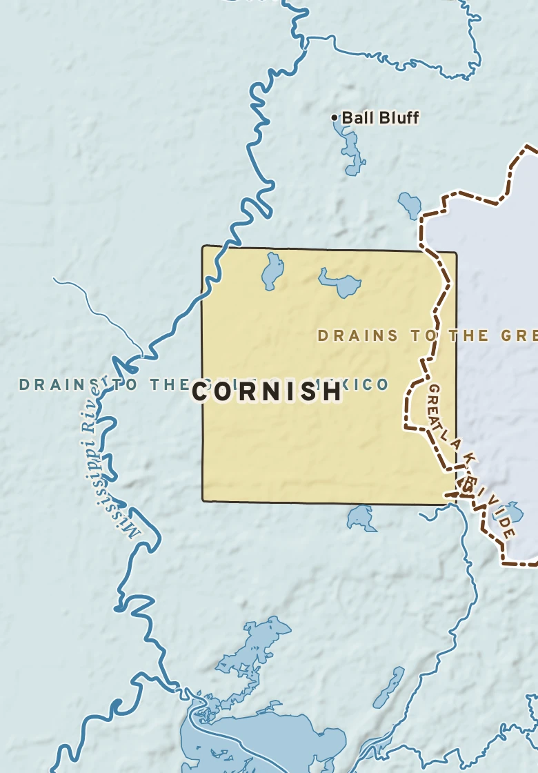Atlas plate of Cornish, Minnesota.