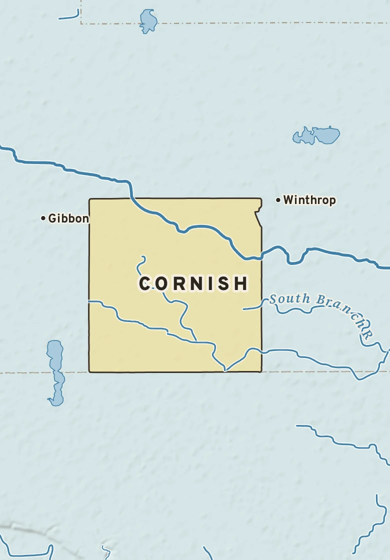 Atlas plate of Cornish, Minnesota.