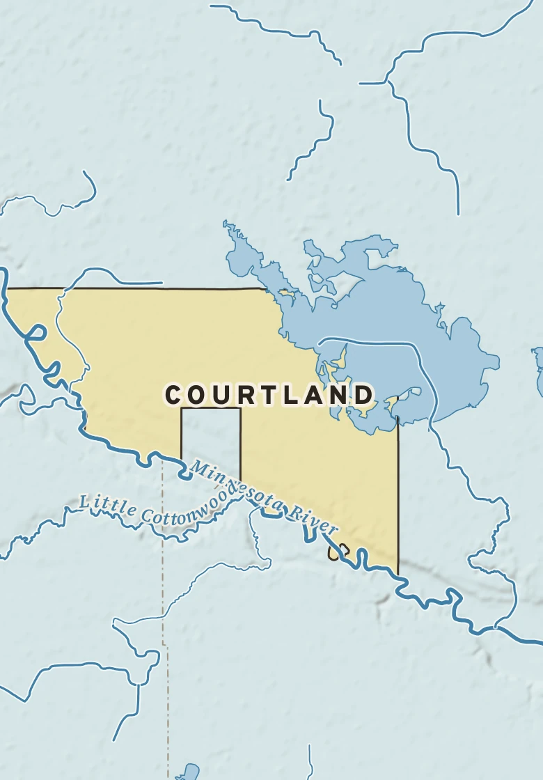 Atlas plate of Courtland, Minnesota.