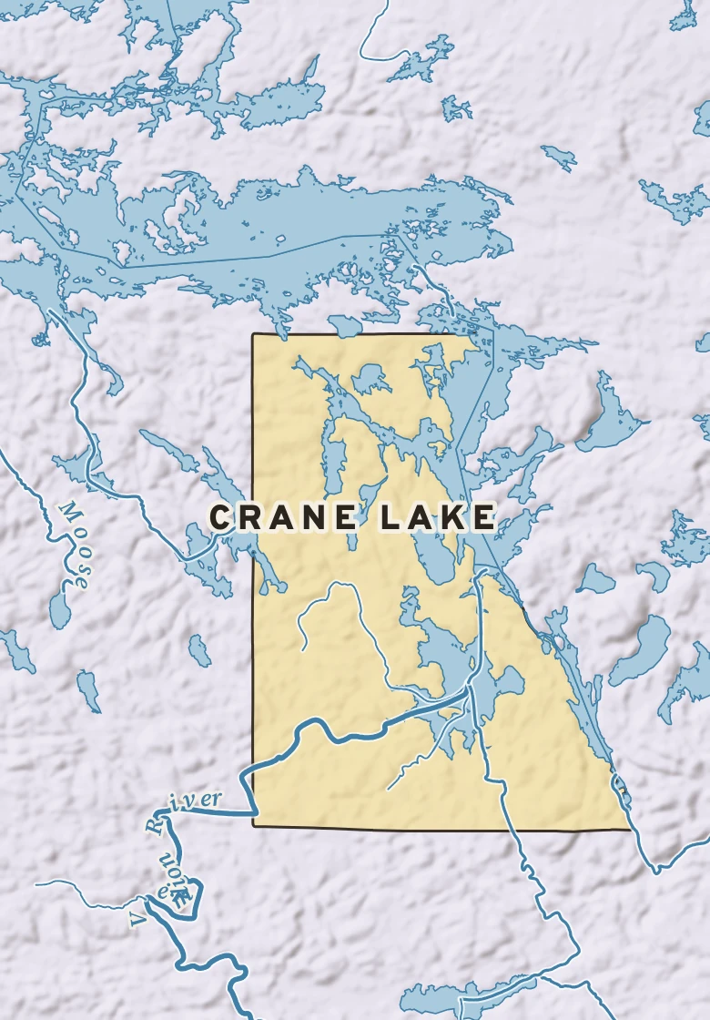 Atlas plate of Crane Lake, Minnesota.