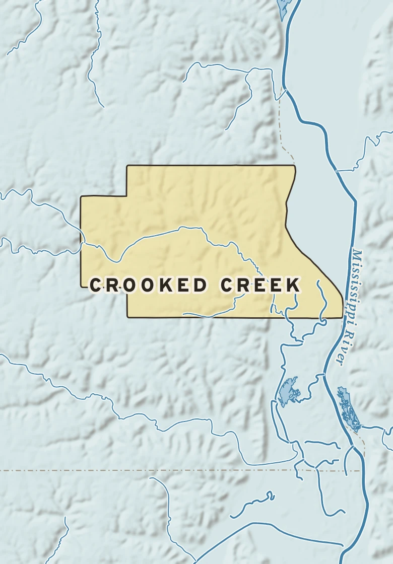 Atlas plate of Crooked Creek, Minnesota.
