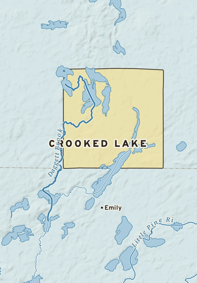 Atlas plate of Crooked Lake, Minnesota.