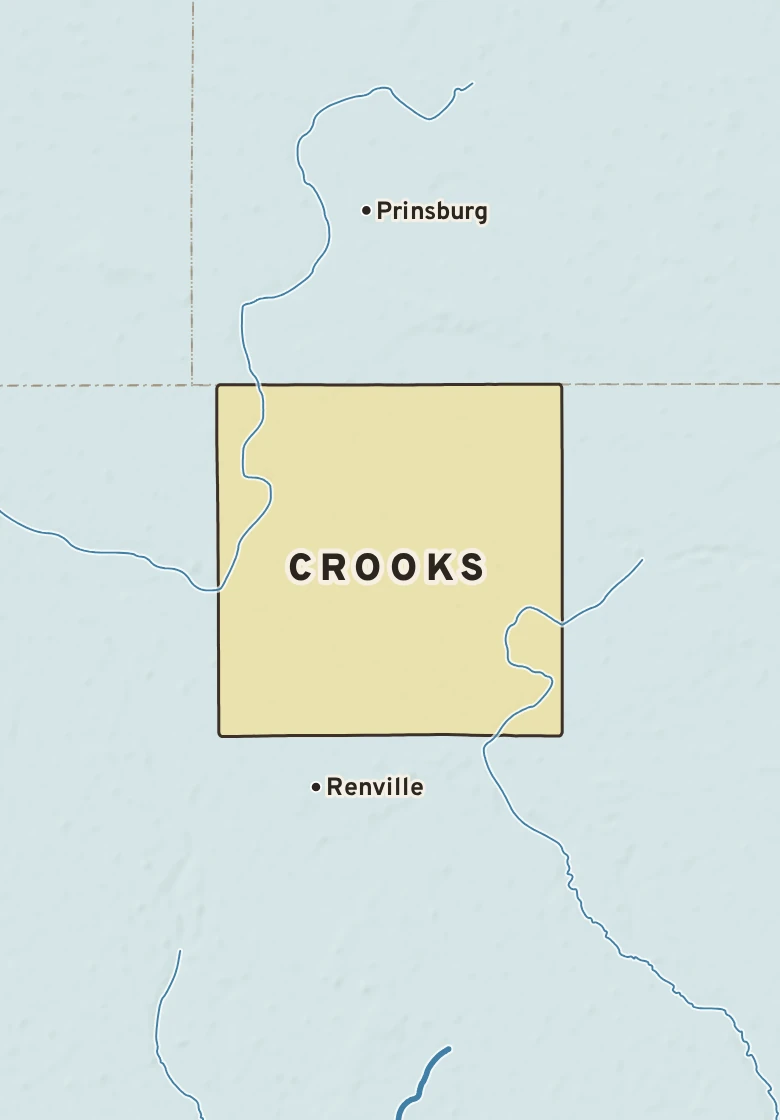 Atlas plate of Crooks, Minnesota.