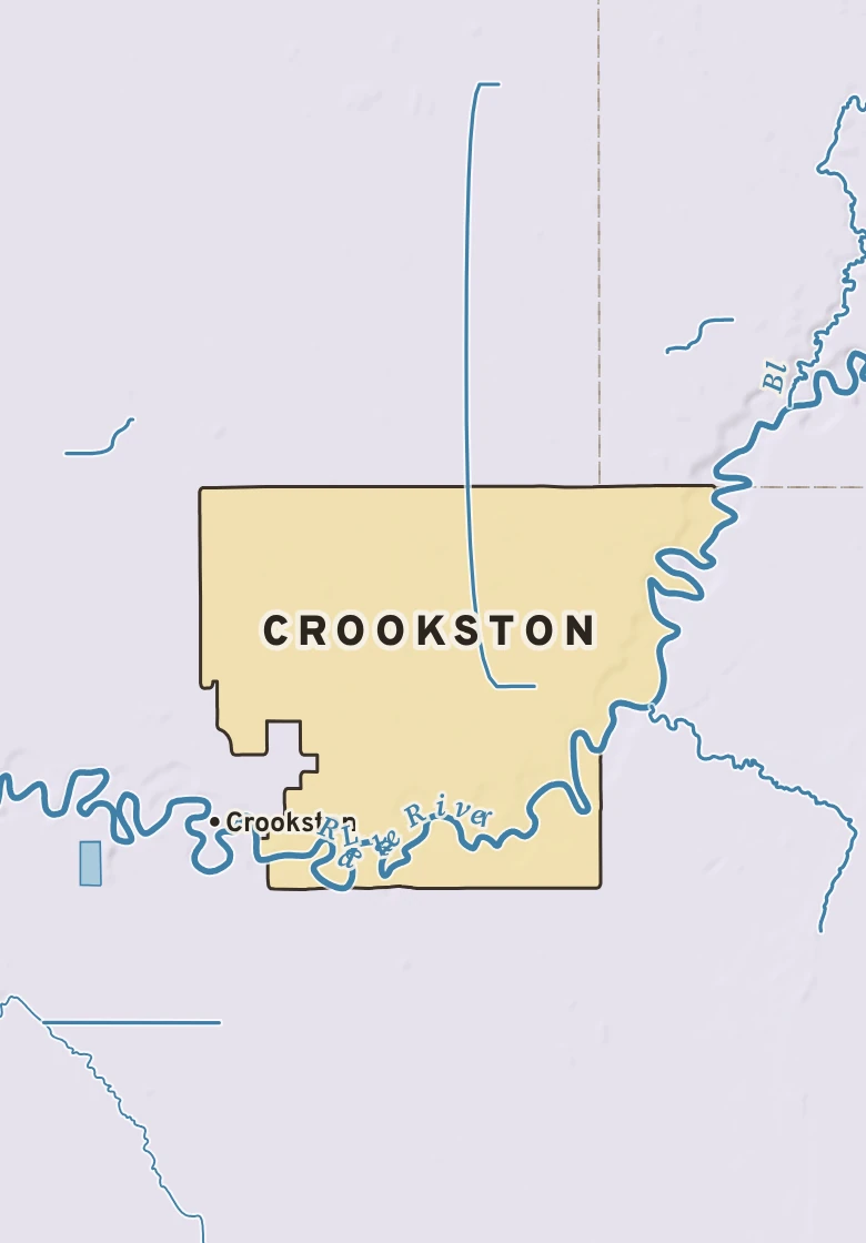 Atlas plate of Crookston, Minnesota.
