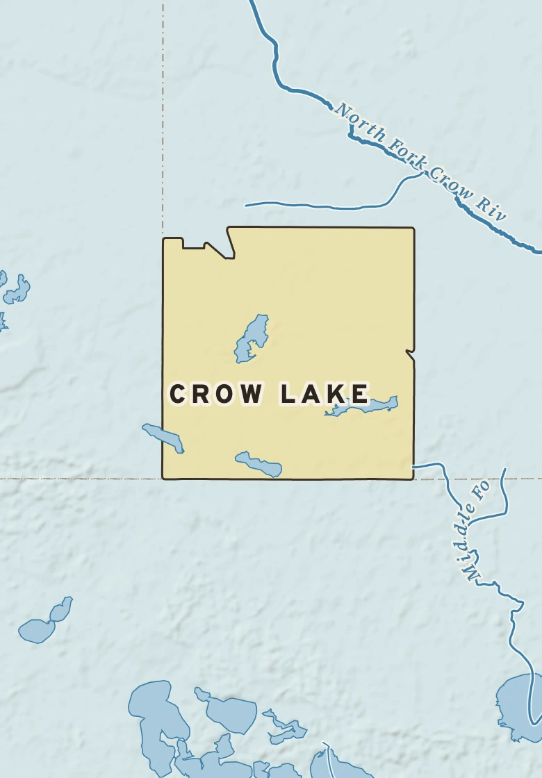 Atlas plate of Crow Lake, Minnesota.