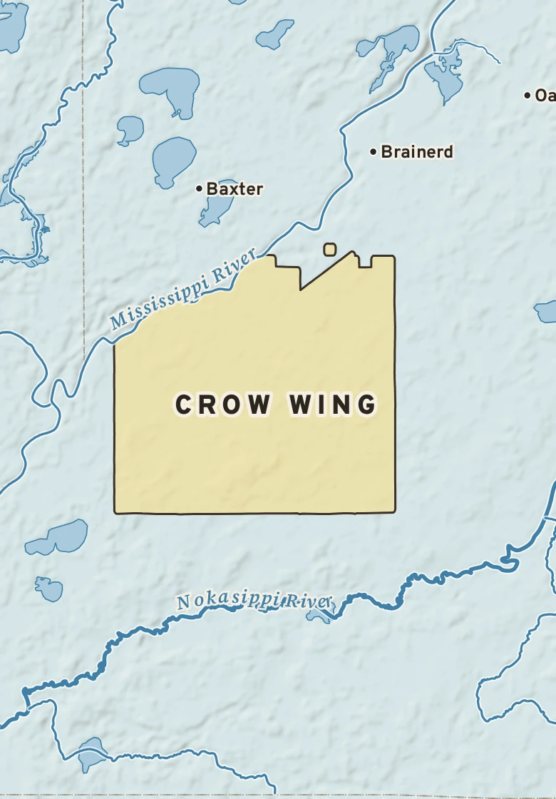 Atlas plate of Crow Wing, Minnesota.