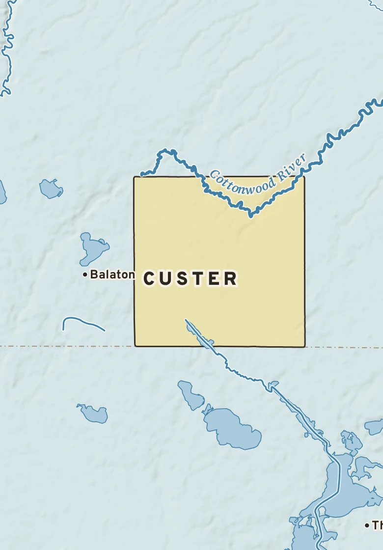 Atlas plate of Custer, Minnesota.