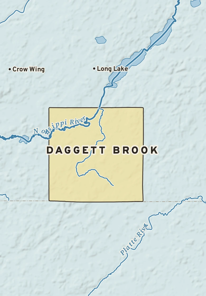Atlas plate of Daggett Brook, Minnesota.