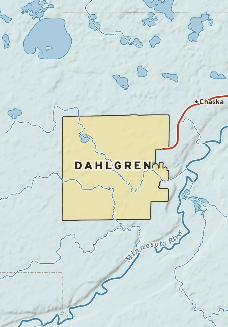 Atlas plate of Dahlgren, Minnesota.
