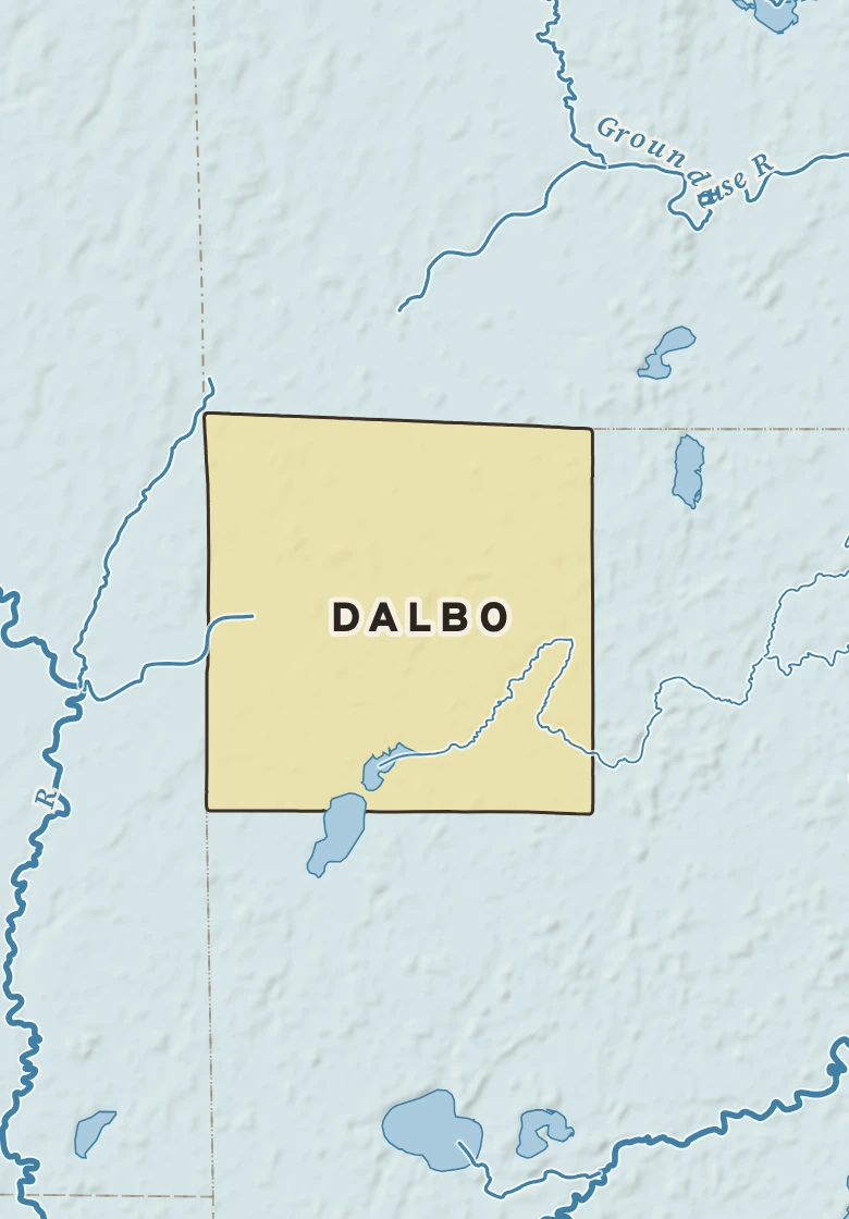 Atlas plate of Dalbo, Minnesota.