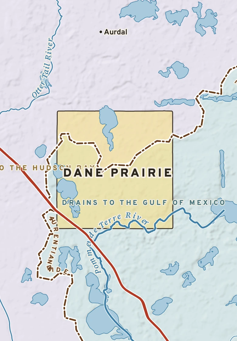 Atlas plate of Dane Prairie, Minnesota.