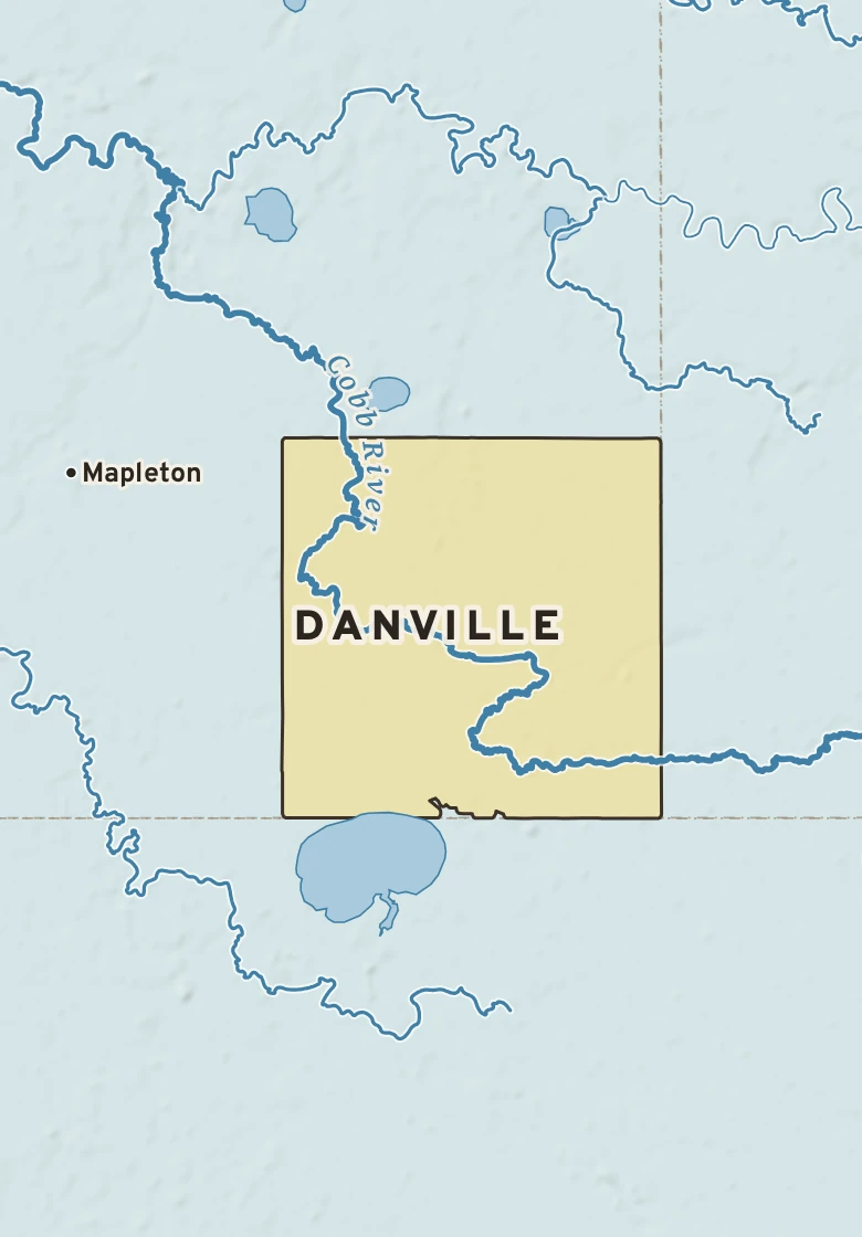 Atlas plate of Danville, Minnesota.