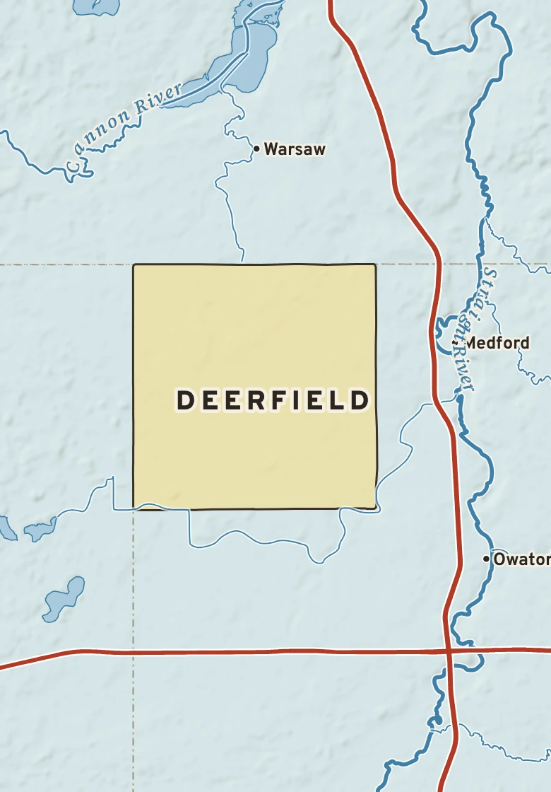 Atlas plate of Deerfield, Minnesota.