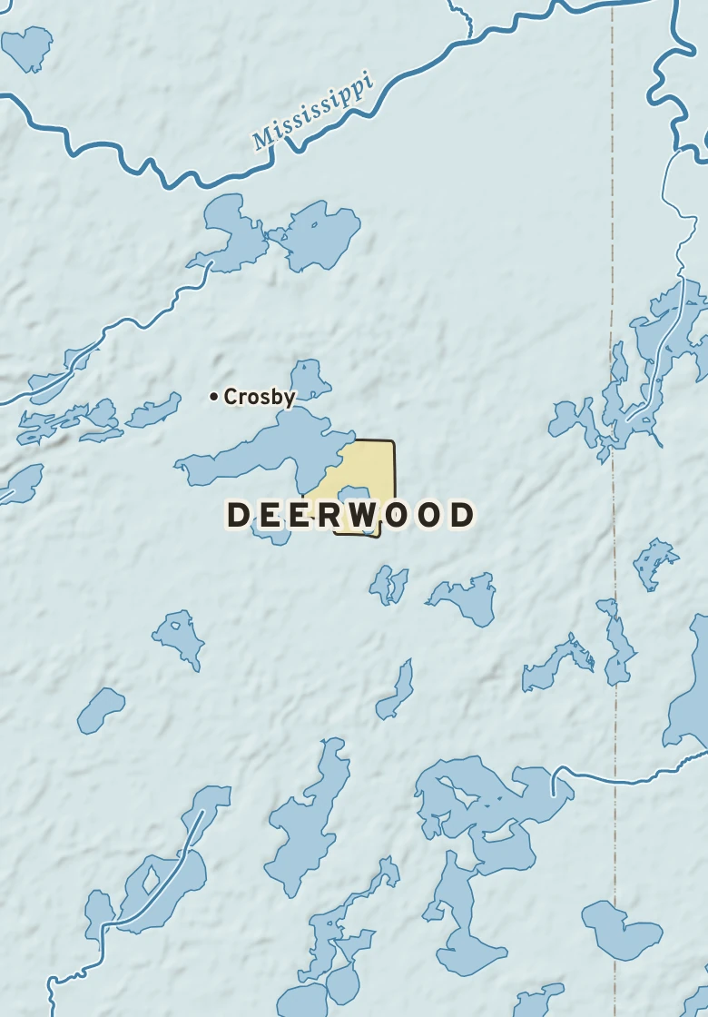 Atlas plate of Deerwood, Minnesota.