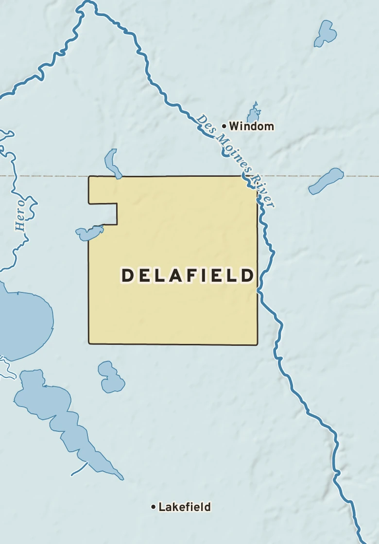 Atlas plate of Delafield, Minnesota.