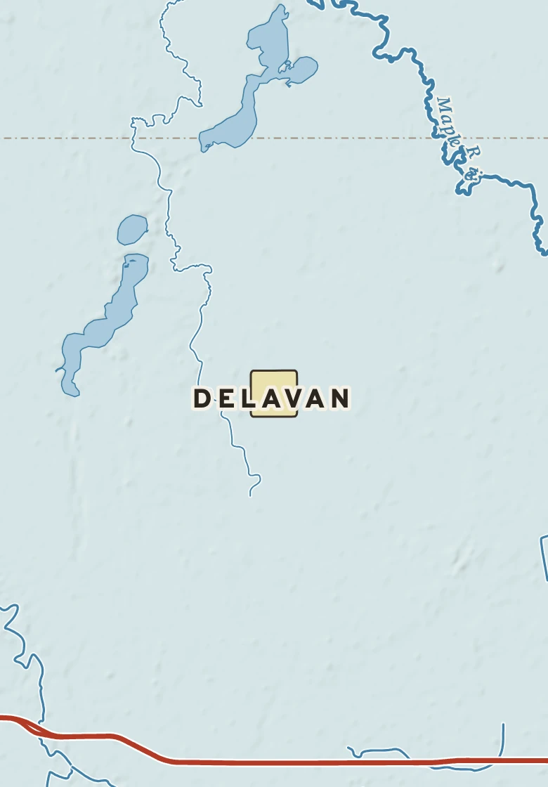 Atlas plate of Delavan, Minnesota.