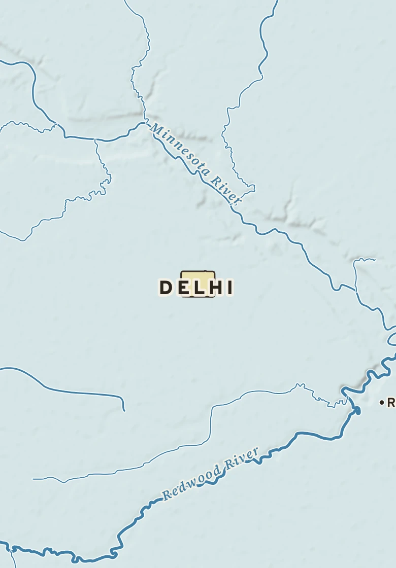 Atlas plate of Delhi, Minnesota.