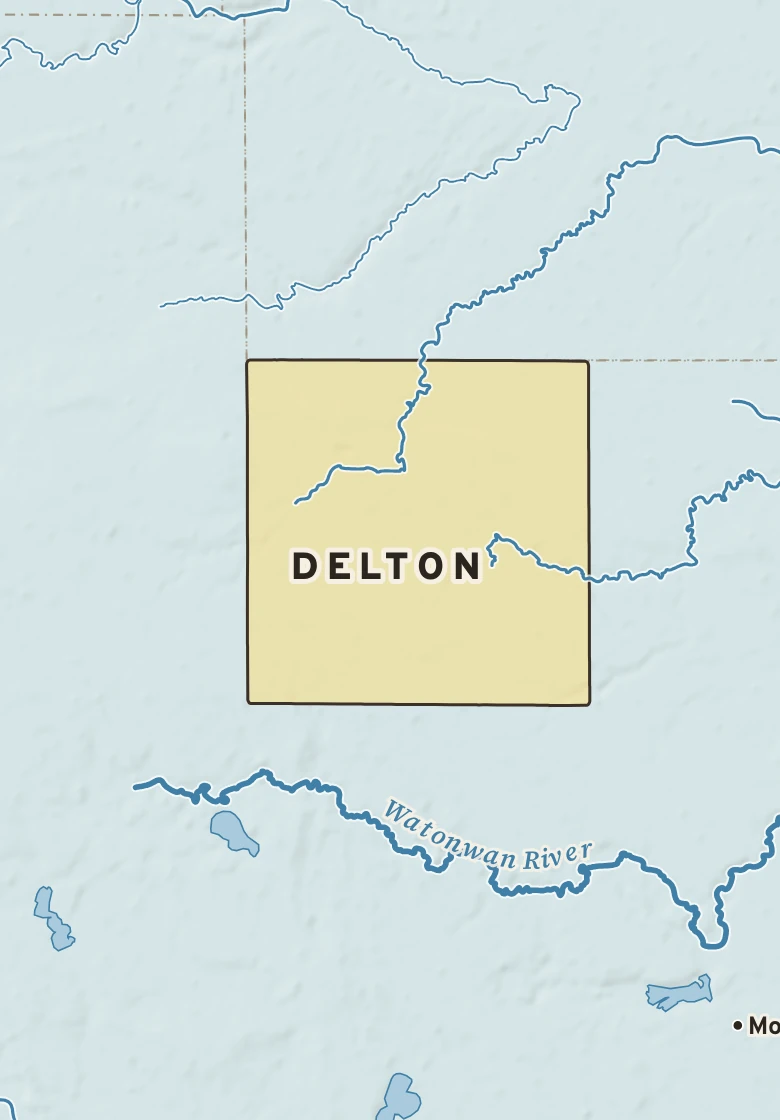 Atlas plate of Delton, Minnesota.