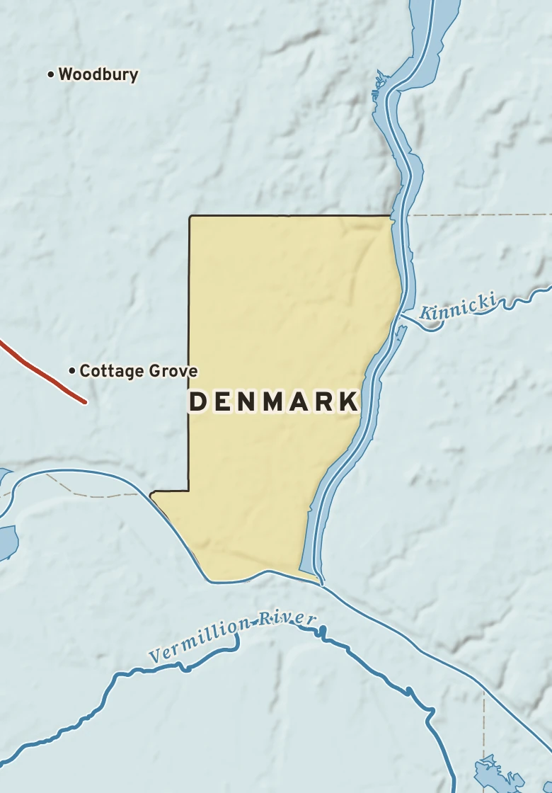 Atlas plate of Denmark, Minnesota.