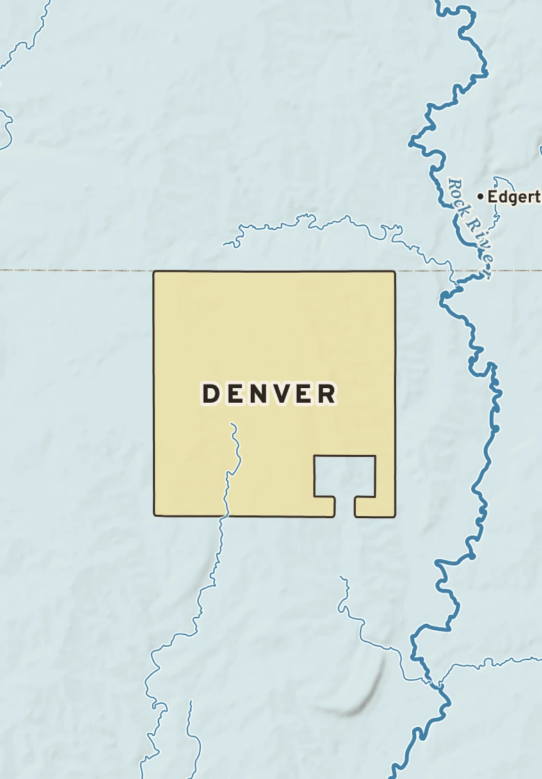 Atlas plate of Denver, Minnesota.