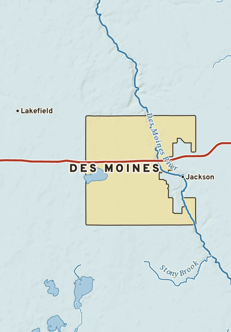 Atlas plate of Des Moines, Minnesota.