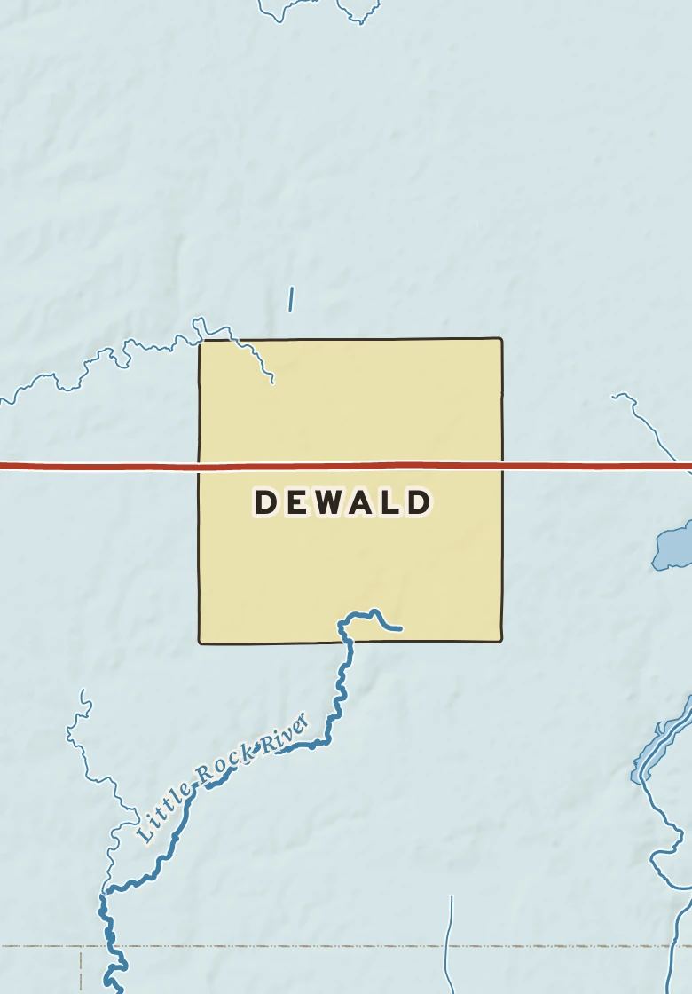 Atlas plate of Dewald, Minnesota.