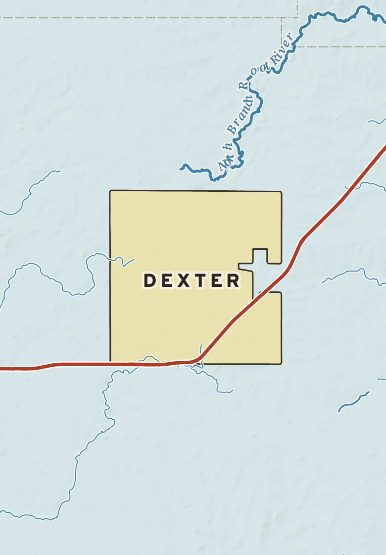 Atlas plate of Dexter, Minnesota.