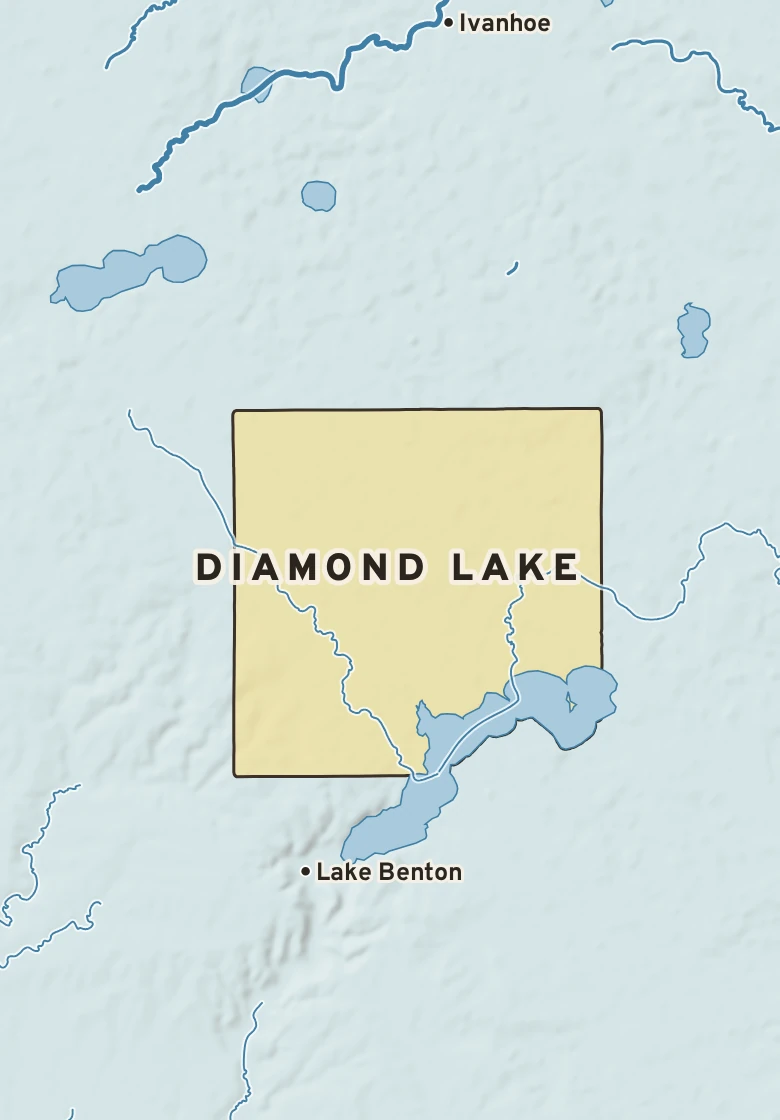 Atlas plate of Diamond Lake, Minnesota.