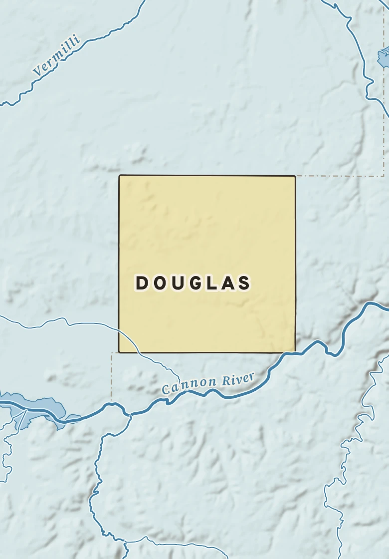 Atlas plate of Douglas, Minnesota.