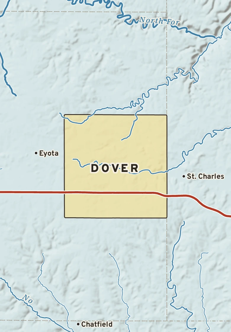 Atlas plate of Dover, Minnesota.