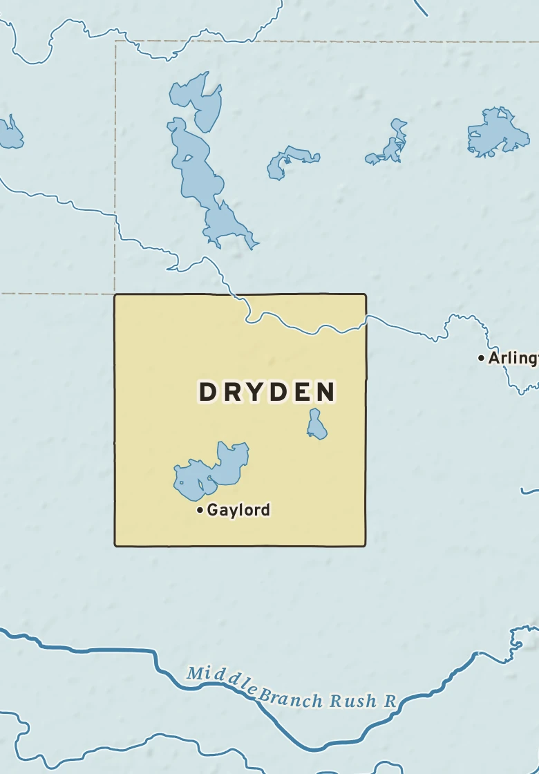 Atlas plate of Dryden, Minnesota.